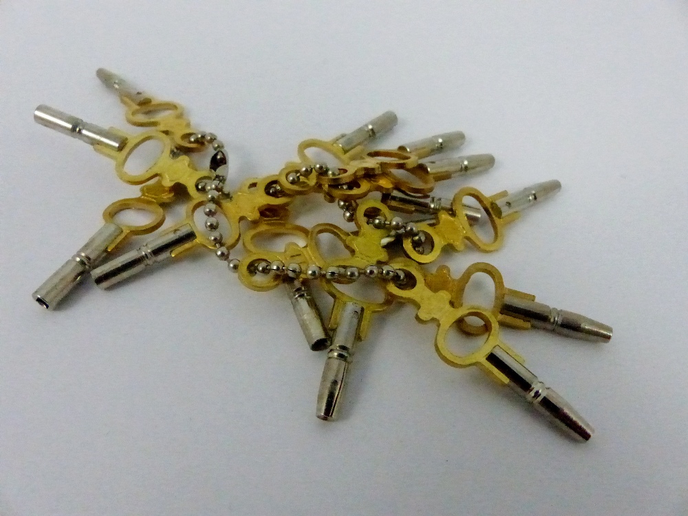 Set of fourteen pocket watch keys
