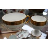 Minton cup and egg cup with gilt design