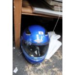 Blue Caberg motorcycle helmet