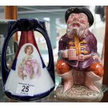 Melbaware toby jug and decorative posy vase