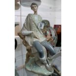 Lladro figure of shepherd boy A/F