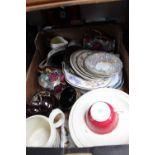 Box of mixed ceramics including Colclough