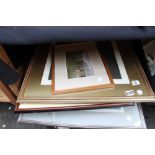 Large quantity of framed and glazed prints