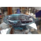 Blue glass bowl