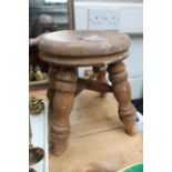 Small farmhouse pine stool