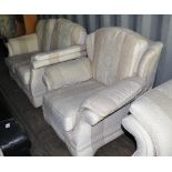 Modern cream upholstered two seater settee