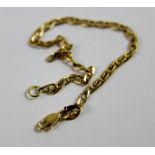 18ct gold link bracelet, 3.2g