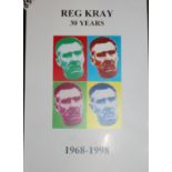 Reprinted Reg Kray campaign poster, A3 with printed signature