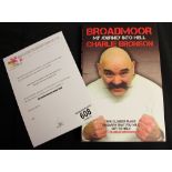Charles Bronson biography 'Broadmoor My Journey Into Hell' hardback edition, published 2015,