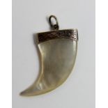 Silver and mother of pearl pendant