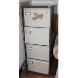 Metal four drawer Vickers filing cabinet, H ~ 132cm