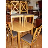 Circular kitchen table and four chairs