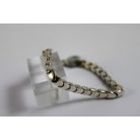 Silver heavy snake link bracelet