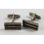 Silver vintage gents cuff links