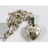 Sterling silver Mum heart locket an sterling silver necklace