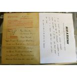 Original Buchenwald Concentration Camp letter dated 1943 with provenance