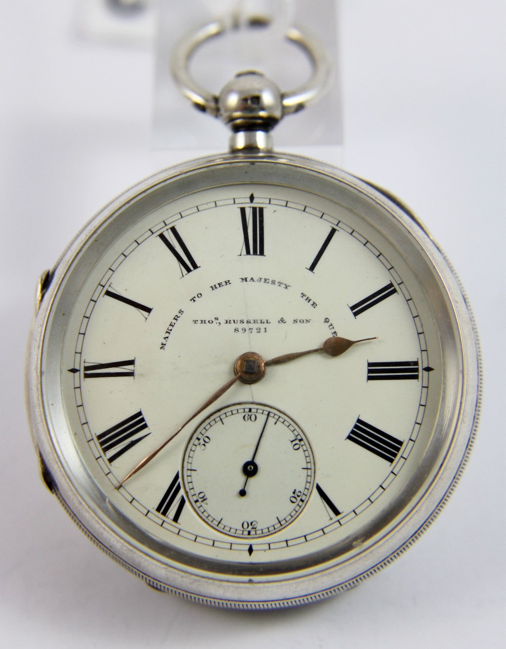 Thomas Russell & Son hallmarked sterling silver cased pocket watch