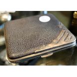 Antique leather wallet with 925 silver mounts