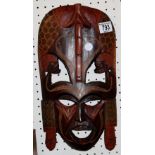 Wooden tribal mask H:37cm