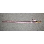 French model 1866 sabre bayonet and scabbard