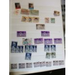 Seven world stamp albums