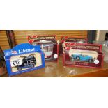 Three boxed Matchbox Models of Yesteryear diecast vehicles and one other