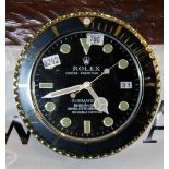 Display wall clock marked Rolex, D ~ 34cm