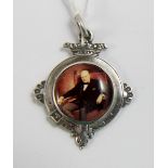 Silver fob Winston Churchill pendant