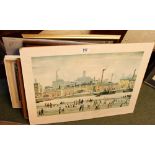 Two Lowry prints and six other examples