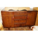 Oak sideboard with two cupboards and four drawers, L ~  126cm