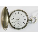M.J Tobias & Co, Liverpool, patent lever key wind pocket watch, etched case with shipping design
