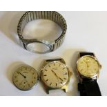 Ingersoll five jewel gents wristwatch and Sekonda gents wristwatch head