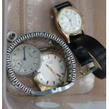 Gents Ingersoll and Sekonda wristwatches and a further Ingersoll wristwatch head for spares or