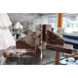 Art Deco style marble bookends