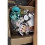 Box of mixed ceramics including Leonardo