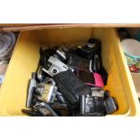 Box of used mixed mobile phones including Blackberry, Samsung etc