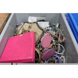 Large quantity of mixed unsorted costume jewellery