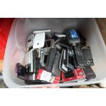 Box of mixed used mobile phones including HTC, Blackberry etc