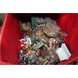 Box of mixed unsorted costume jewellery