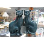 Pair of Poole ceramic cats