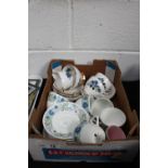 Box containing Wedgwood teaset in Clementine design