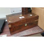 Wooden inlaid storage box