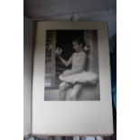 Album of 1950s photographs of little ballerina and an oak clock