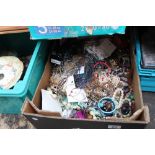 Box of mixed assorted costume jewellery including H&M