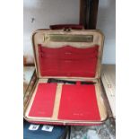 Red leather cased organizer folder