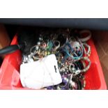 Box of mixed unsorted costume jewellery