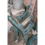 Quantity of wrought iron bench ends