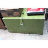 Vintage trunk with Rescue BA marked to top