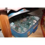 Suitcase of vintage bottles