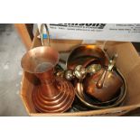 Box of mixed copper and brass